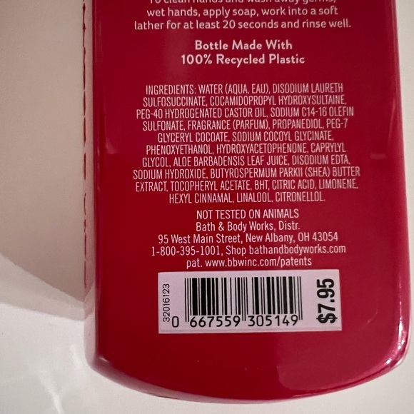 New: Bath & Body Works Winter Candy Apple Foaming Hand Soap & Lotion. Full Size - Picture 5 of 6